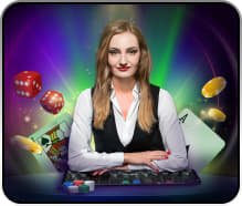 Roulette Dragon Tiger Blackjack Live Casino ဂိမ်း ကစားနေသောမြင်ကွင်း